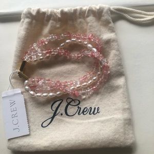Pearl and Pink Stone Bracelet